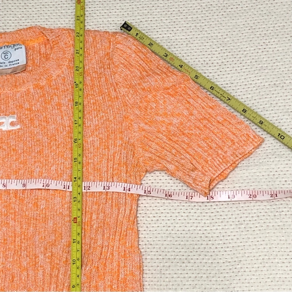 Orange Ribbed Women's Top - Picture 8 of 11